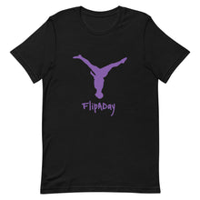 Load image into Gallery viewer, Short-Sleeve Unisex T-Shirt - Purple Split Leg Logo
