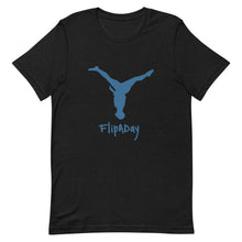 Load image into Gallery viewer, Short-Sleeve Unisex T-Shirt - Blue Split Leg Logo
