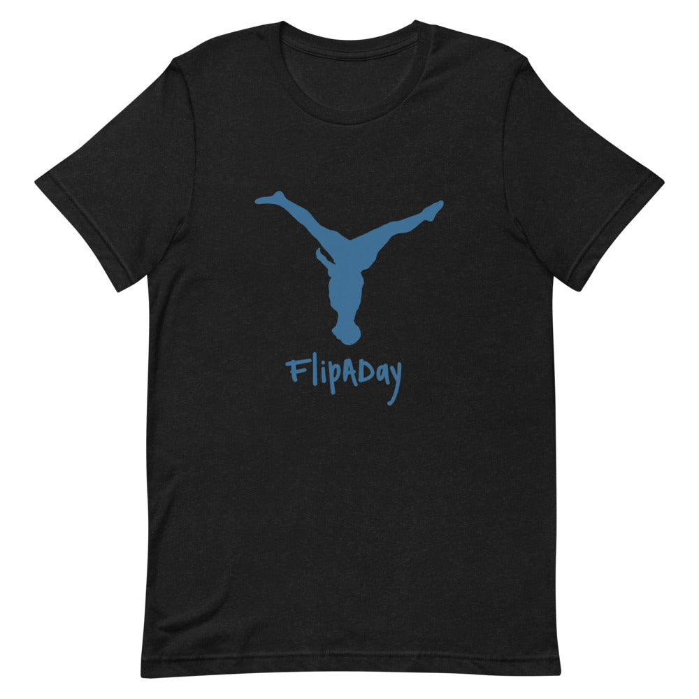 Short-Sleeve Unisex T-Shirt - Blue Split Leg Logo