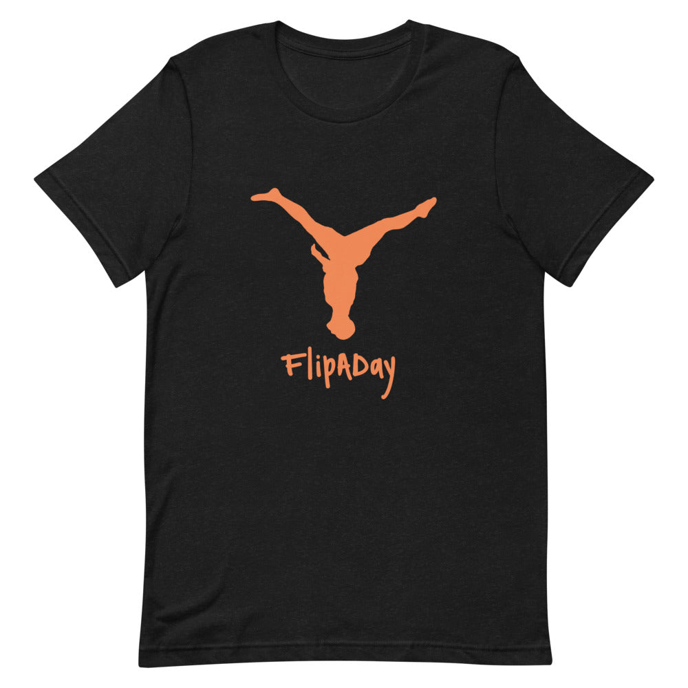 Short-Sleeve Unisex T-Shirt - Orange Split Leg Logo