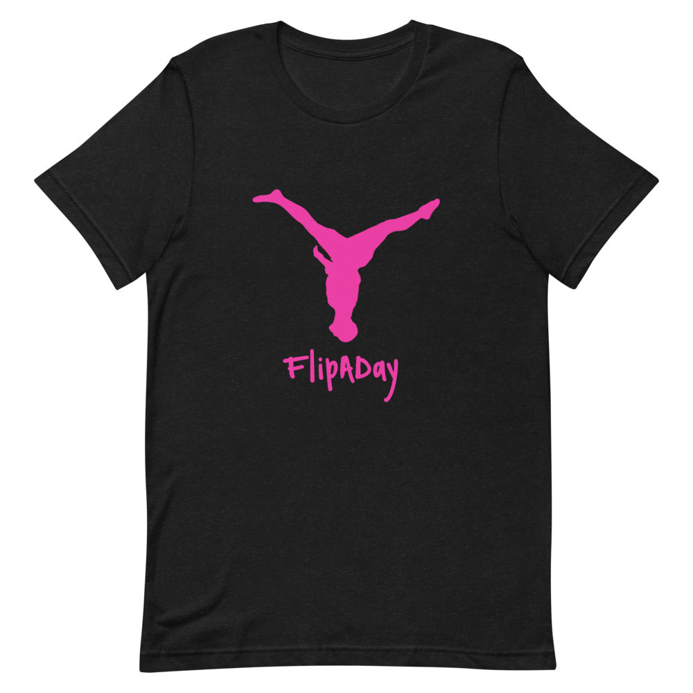 Short-Sleeve Unisex T-Shirt - Pink Split Leg Logo