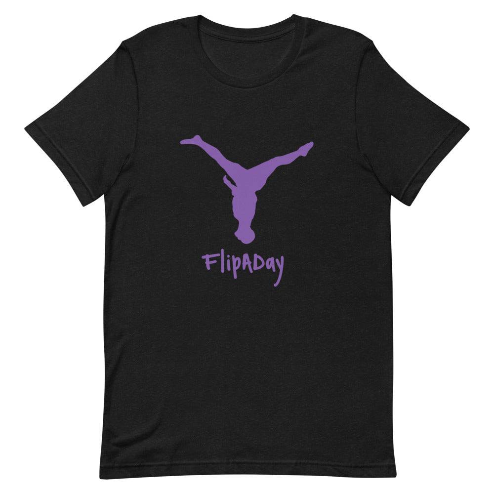 Short-Sleeve Unisex T-Shirt - Purple Split Leg Logo