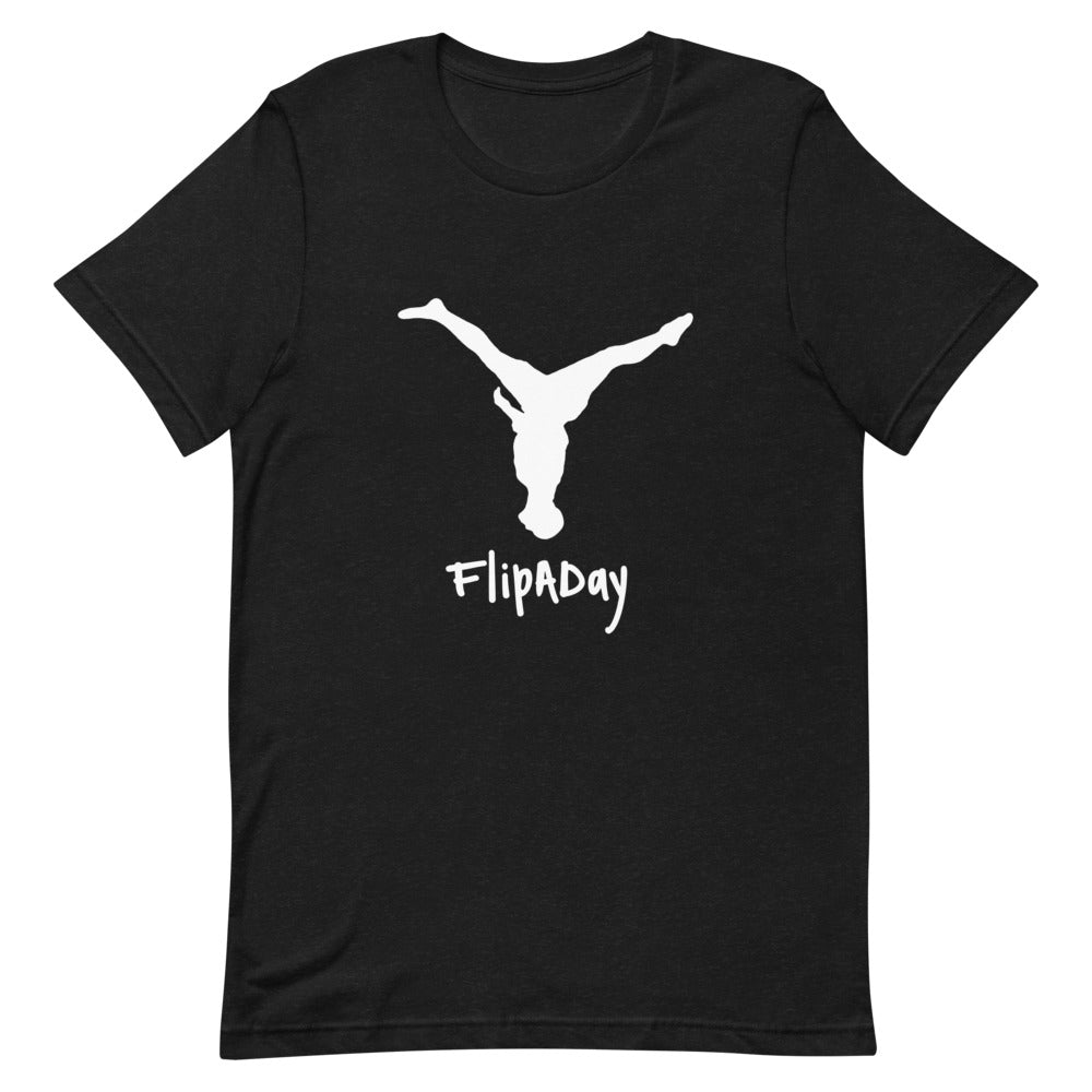 Short-Sleeve Unisex T-Shirt - White Split Leg Logo