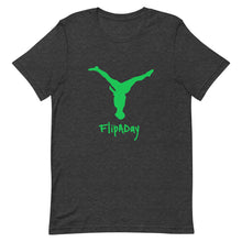 Load image into Gallery viewer, Short-Sleeve Unisex T-Shirt - Green Split Leg Logo
