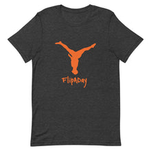 Load image into Gallery viewer, Short-Sleeve Unisex T-Shirt - Orange Split Leg Logo
