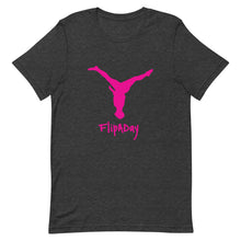 Load image into Gallery viewer, Short-Sleeve Unisex T-Shirt - Pink Split Leg Logo
