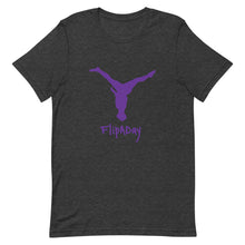 Load image into Gallery viewer, Short-Sleeve Unisex T-Shirt - Purple Split Leg Logo
