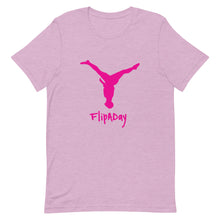 Load image into Gallery viewer, Short-Sleeve Unisex T-Shirt - Pink Split Leg Logo
