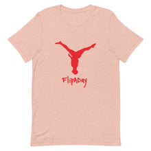 Load image into Gallery viewer, Short-Sleeve Unisex T-Shirt - Red Split Leg Logo
