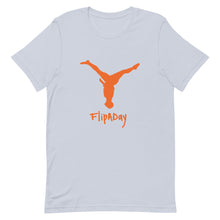 Load image into Gallery viewer, Short-Sleeve Unisex T-Shirt - Orange Split Leg Logo
