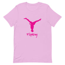 Load image into Gallery viewer, Short-Sleeve Unisex T-Shirt - Pink Split Leg Logo
