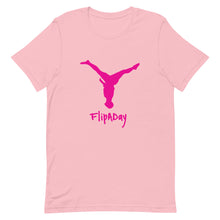 Load image into Gallery viewer, Short-Sleeve Unisex T-Shirt - Pink Split Leg Logo
