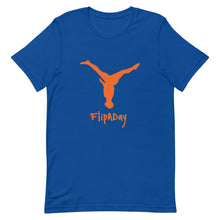 Load image into Gallery viewer, Short-Sleeve Unisex T-Shirt - Orange Split Leg Logo
