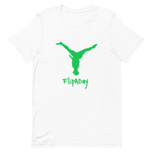 Load image into Gallery viewer, Short-Sleeve Unisex T-Shirt - Green Split Leg Logo
