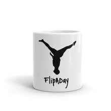 Load image into Gallery viewer, White glossy mug - Black Split Leg Logo
