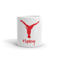 Load image into Gallery viewer, White glossy mug - Red Split Leg Logo
