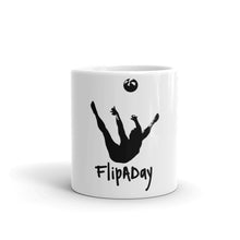 Load image into Gallery viewer, White glossy mug - Black Trick Shot Logo
