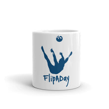 Load image into Gallery viewer, White glossy mug - Blue Trick Shot Logo
