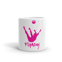 Load image into Gallery viewer, White glossy mug - Pink Trick Shot Logo
