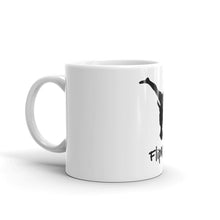 Load image into Gallery viewer, White glossy mug - Black Split Leg Logo
