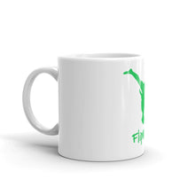 Load image into Gallery viewer, White glossy mug - Green Split Leg Logo
