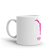 Load image into Gallery viewer, White glossy mug - Pink Split Leg Logo
