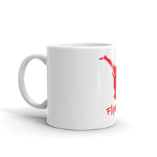 Load image into Gallery viewer, White glossy mug - Red Split Leg Logo
