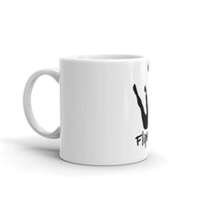 Load image into Gallery viewer, White glossy mug - Black Trick Shot Logo
