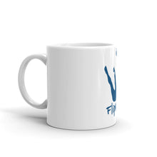 Load image into Gallery viewer, White glossy mug - Blue Trick Shot Logo
