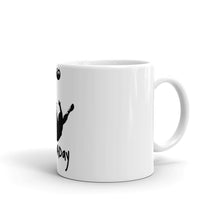 Load image into Gallery viewer, White glossy mug - Black Trick Shot Logo
