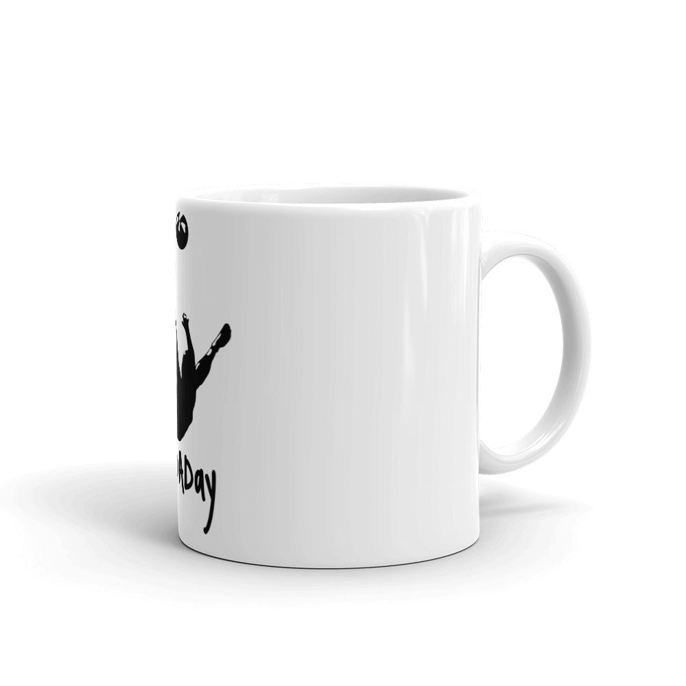 White glossy mug - Black Trick Shot Logo