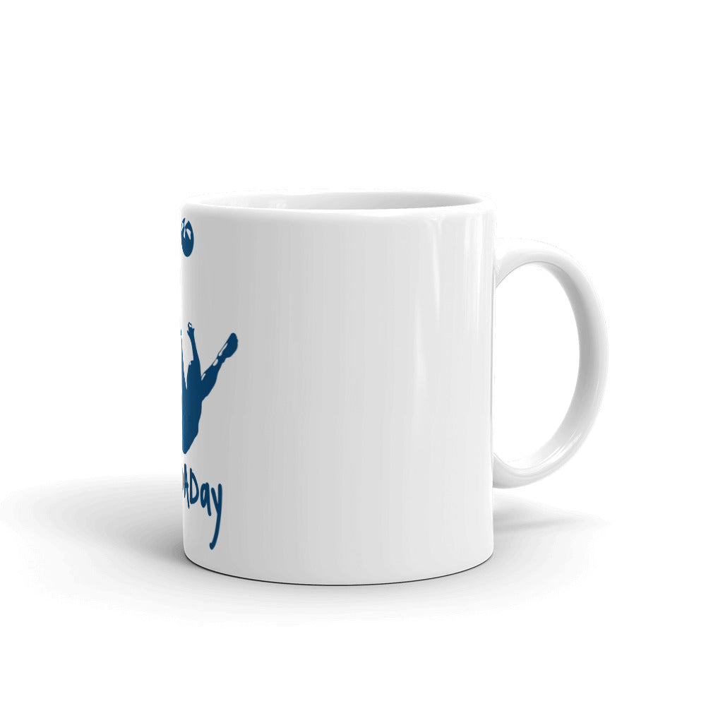 White glossy mug - Blue Trick Shot Logo