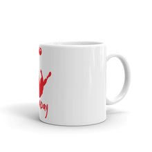 Load image into Gallery viewer, White glossy mug - Red Trick Shot Logo
