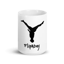 Load image into Gallery viewer, White glossy mug - Black Split Leg Logo
