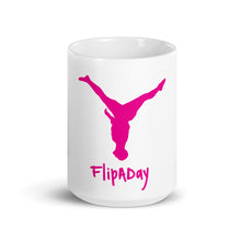 Load image into Gallery viewer, White glossy mug - Pink Split Leg Logo
