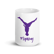 Load image into Gallery viewer, White glossy mug - Purple Split Leg Logo
