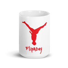 Load image into Gallery viewer, White glossy mug - Red Split Leg Logo
