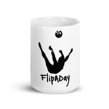 Load image into Gallery viewer, White glossy mug - Black Trick Shot Logo
