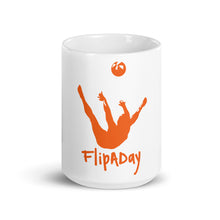 Load image into Gallery viewer, White glossy mug - Orange Trick Shot Logo
