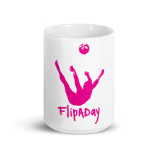 Load image into Gallery viewer, White glossy mug - Pink Trick Shot Logo
