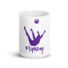 Load image into Gallery viewer, White glossy mug - Purple Trick Shot Logo
