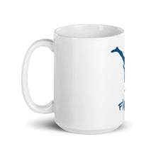 Load image into Gallery viewer, White glossy mug - Blue Split Leg Logo
