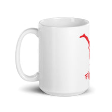 Load image into Gallery viewer, White glossy mug - Red Split Leg Logo
