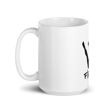 Load image into Gallery viewer, White glossy mug - Black Trick Shot Logo
