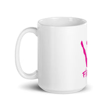 Load image into Gallery viewer, White glossy mug - Pink Trick Shot Logo
