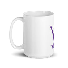 Load image into Gallery viewer, White glossy mug - Purple Trick Shot Logo
