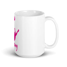 Load image into Gallery viewer, White glossy mug - Pink Trick Shot Logo
