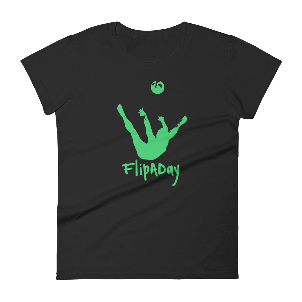 Women's Short Sleeve T-Shirt - Green Trick Shot Logo