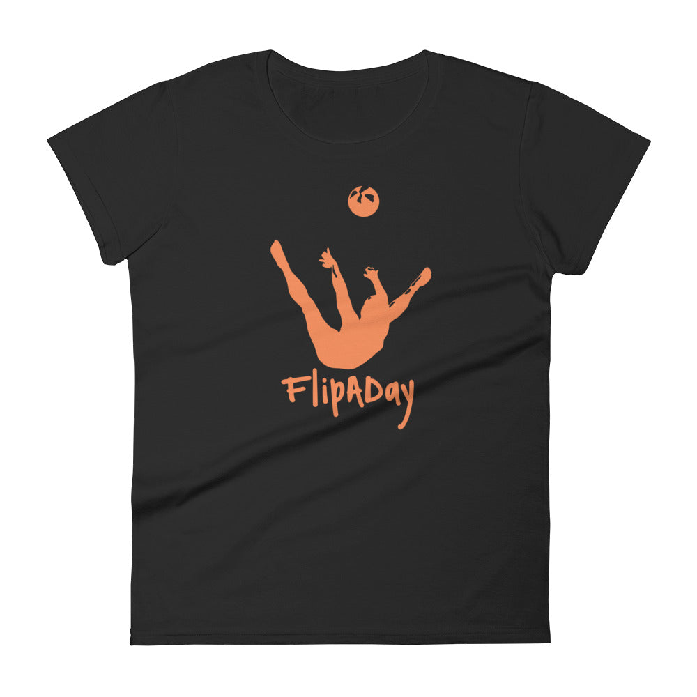 Women's Short Sleeve T-Shirt - Orange Trick Shot Logo