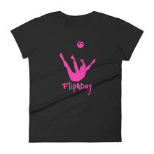 Load image into Gallery viewer, Women&#39;s Short Sleeve T-Shirt - Pink Trick Shot Logo
